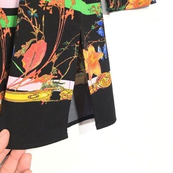 Linea by Louis DELL’OLIO Floral Boatneck blouse 6 Artsy Art to wear Abstract - Picture 8 of 16